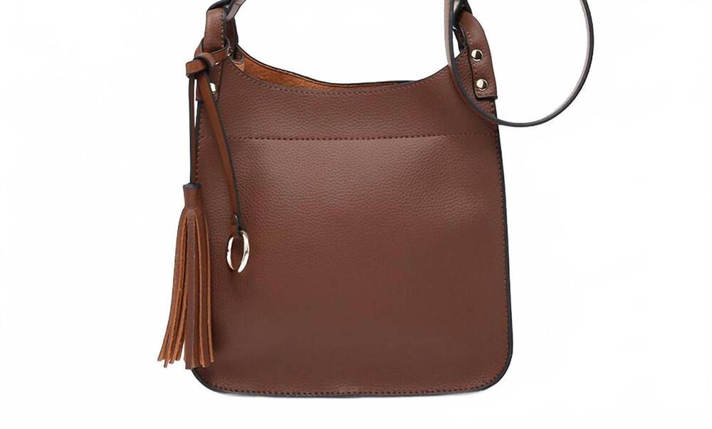 NEW JEN & CO. women's lucinda crossbody bag in brown